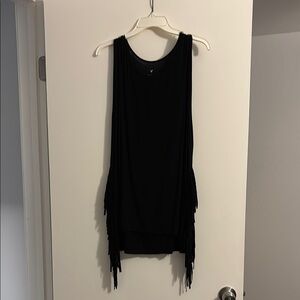 American Eagle Outfitters Black Fringe Tank Top
